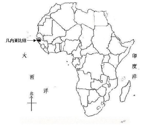 几内亚比绍在非洲位置