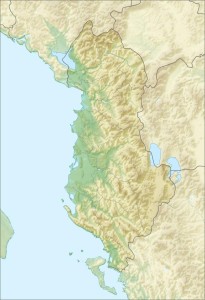 阿尔巴尼亚地形图