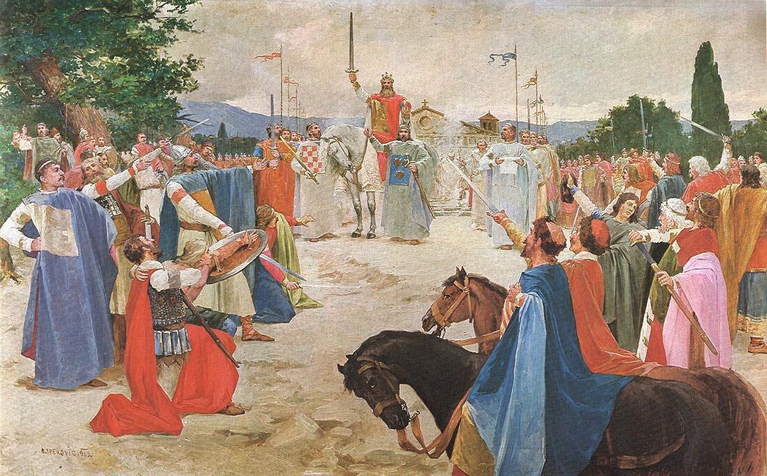 克罗地亚国王托米斯拉夫加冕