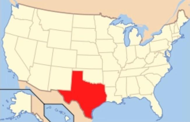该州在美国地图上的位置