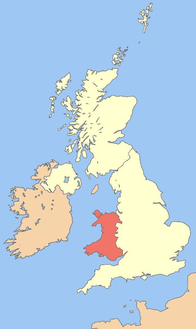 威尔士的地理位置