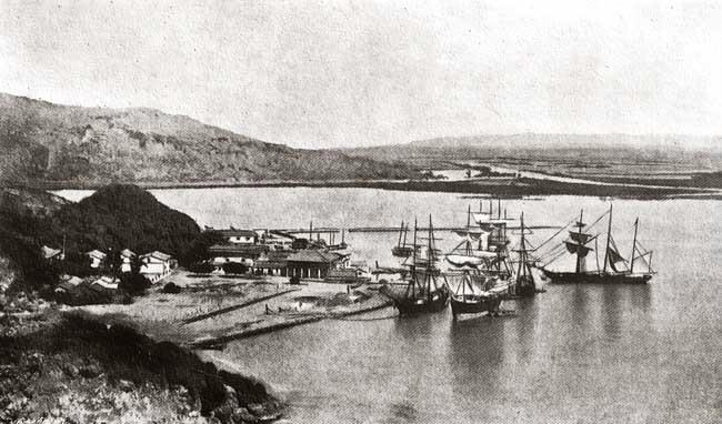 1867年的打狗港（今高雄港）哨船头
