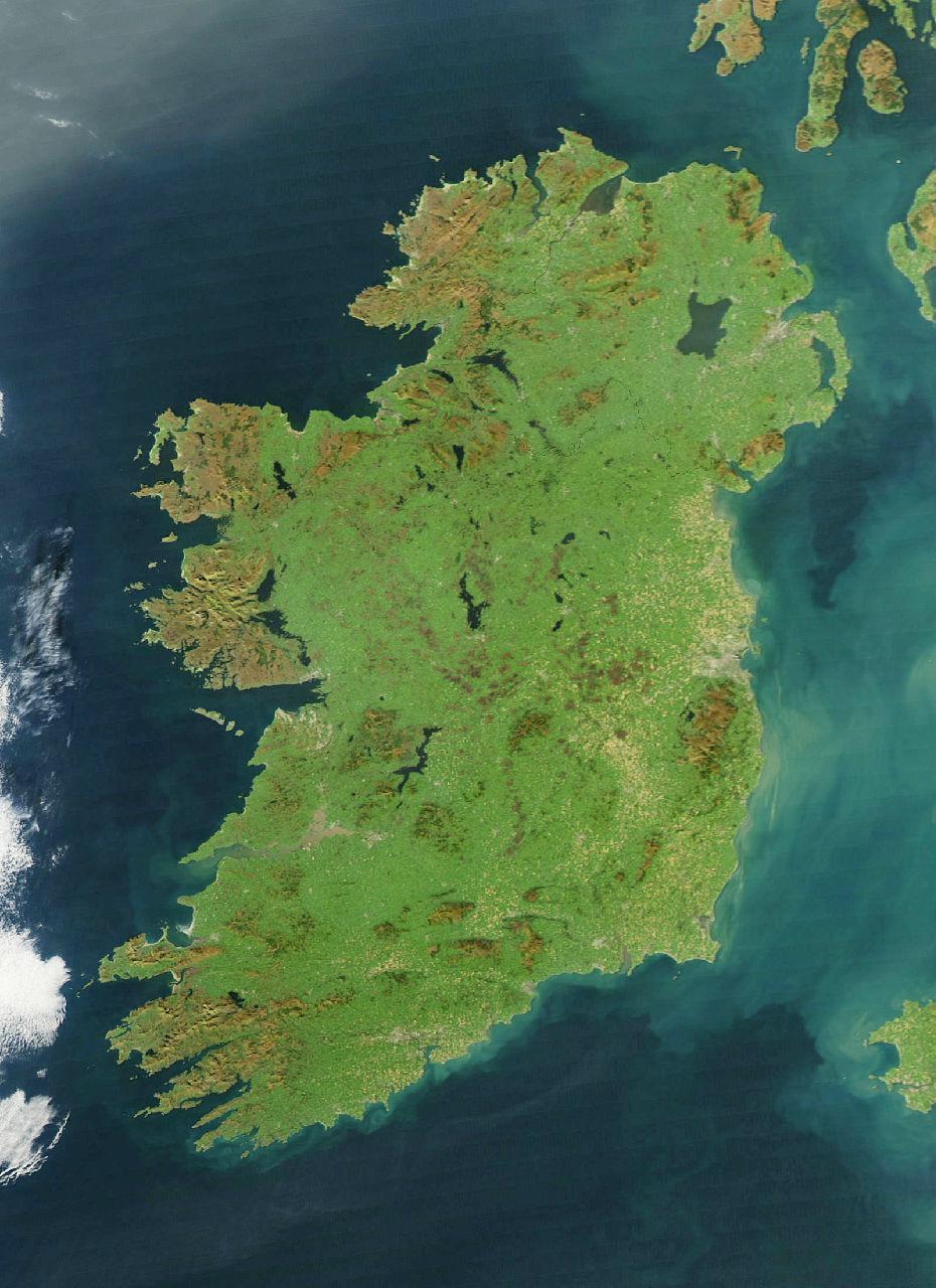 爱尔兰卫星图