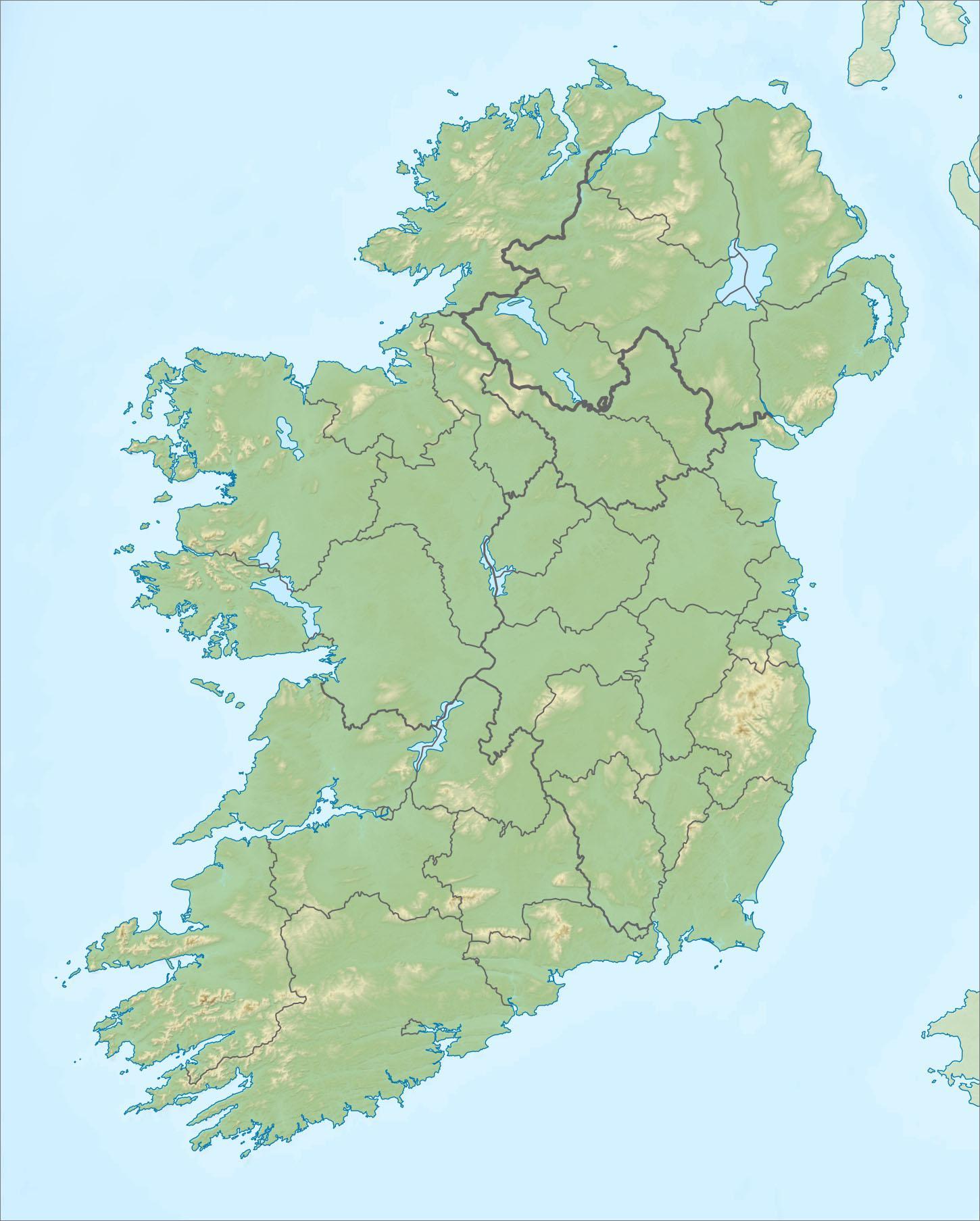 爱尔兰地形图