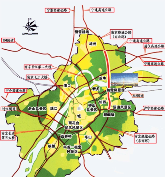 南京长江四桥地理位置图